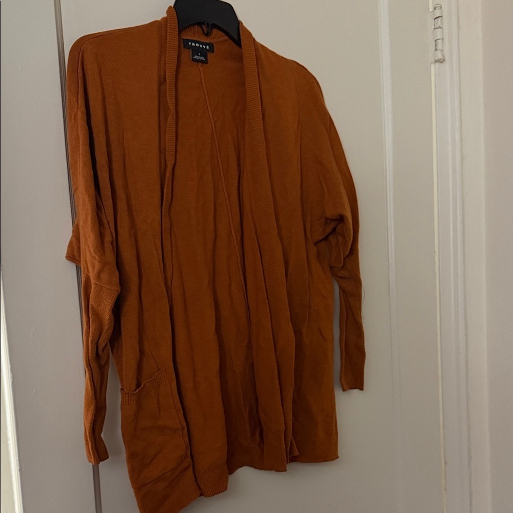 Trouve rust  Open-Front Cardigan size S